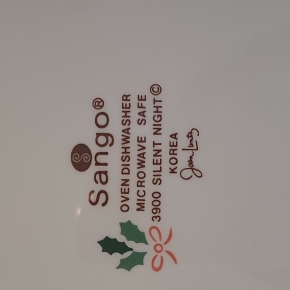 VINTAGE SANGO SILENT NIGHT DINNER PLATES 3900 SET OF 4 - Picture 4 of 10